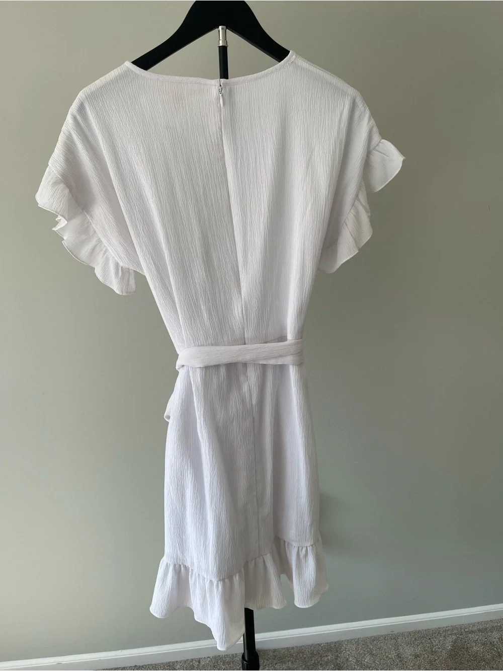 Michael Kors White Textured Crewneck dress